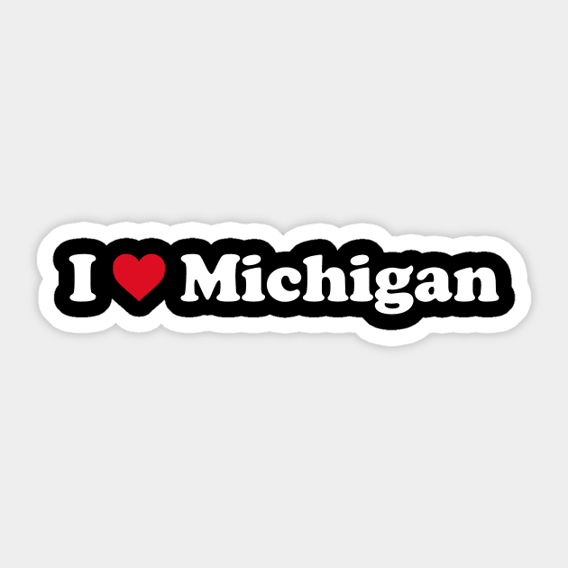 I ❤️ Michigan Sticker by Novel_Designs